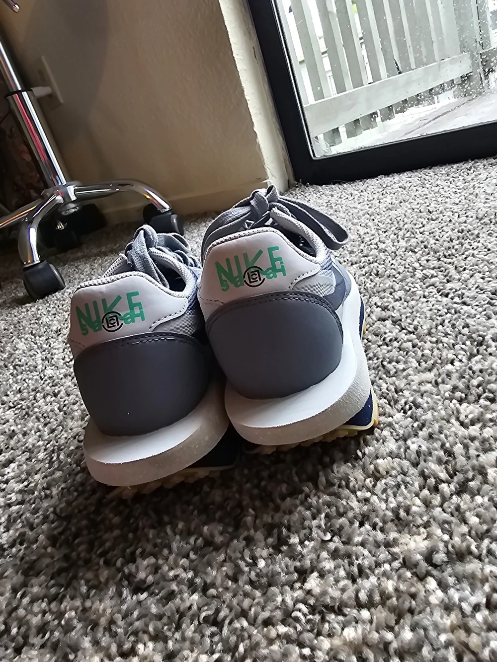 Nike x sacai x CLOT LDWaffle 'Cool Grey Sneakers